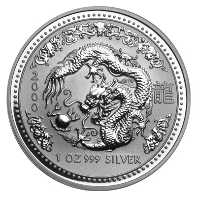 2000 Silver 1oz Lunar DRAGON